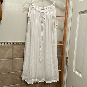 NWT rayon gauze coverup lined dress with drawstring neck.